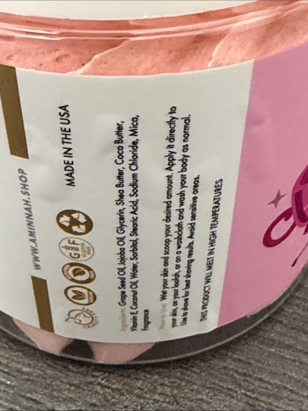 AMINNAH Pink Whipped Foaming Soap Moisturizer - Hydrating Women's Skincare